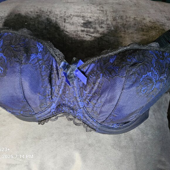 Elomi Anushka bra NWOT US 34K GORGEOUS BLUE! - Picture 3 of 6